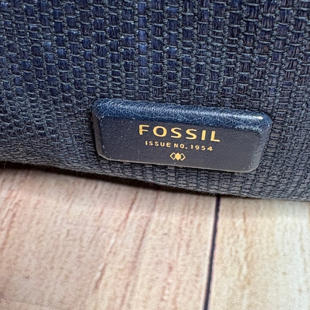 FOSSIL Emerson Blue Satchel Bag Shoulder Crossbody - Picture 12 of 16